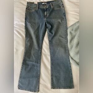 Levi's Blue Boot Cut Jeans with Stretch and Faded Wash